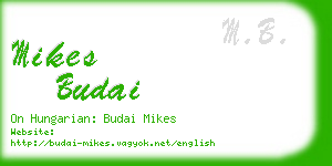 mikes budai business card